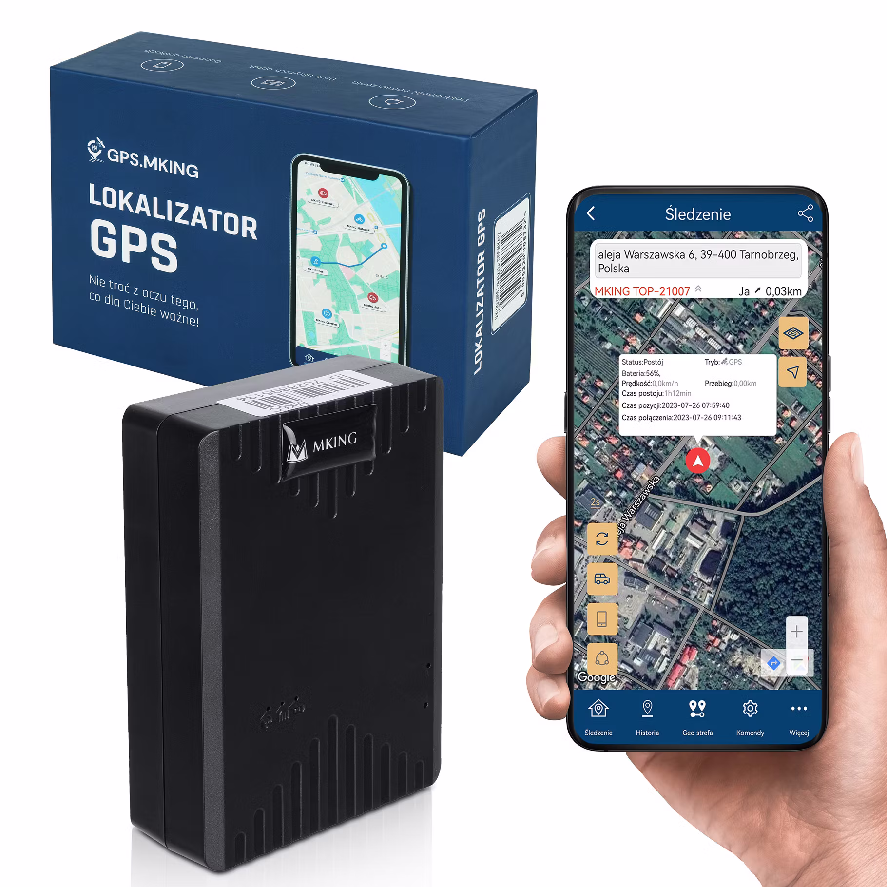 Lokalizator GPS z magnesem i podsłuchem - 70 dni IP65 uniwersalny MK6C